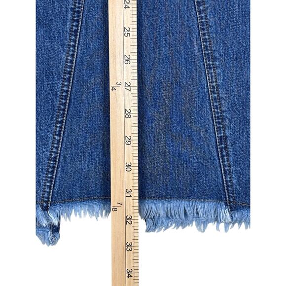 Vintage Lauren Jeans Co. Ralph Lauren Denim Maxi Skirt Women’s 12P Split Back - Picture 7 of 12